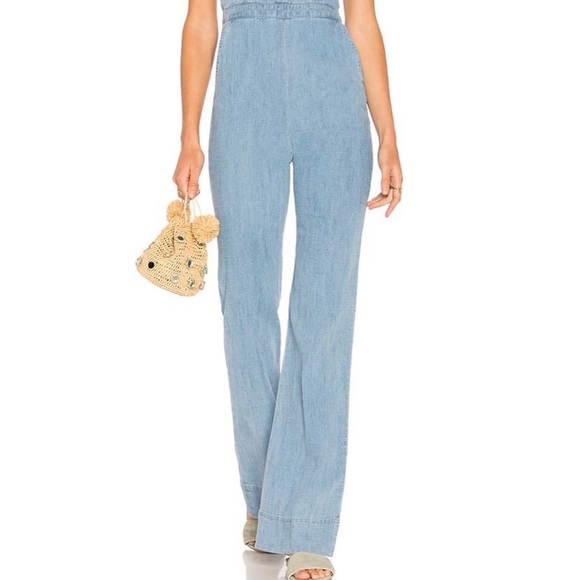 Alice & Olivia Denim/Chambray Jumpsuit - Picture 2 of 5